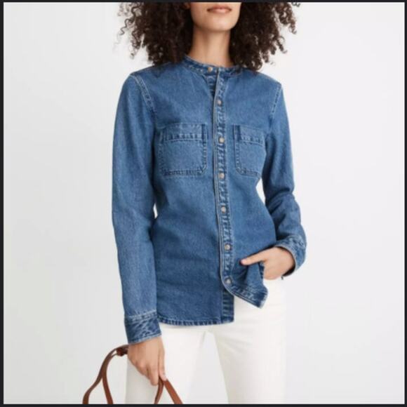 Madewell Chambray button down short - Picture 1 of 8